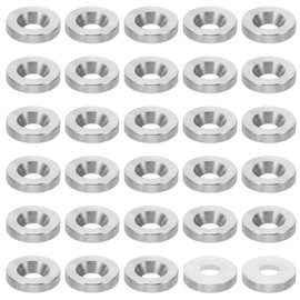 PATIKIL M3 Finish Countersunk Washer, 30pcs 10mm Dia. 2mm Tall Solid 304 Stainless Steel CNC Cup Washer Flat Screw Head Gasket for Constructions