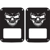 JeepTails Skull Face Tail Lamp Light Covers Compatible with Jeep