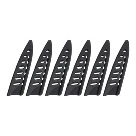 uxcell 6 Pcs Knife Cover Sleeves, 3.9" x 1" PP Knives Edge Guard Blade Protector Universal Knife Sheath for Home Kitchen, Black