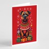 Caroline's Treasures DAC3049GCA7P Border Terrier Holiday Christmas Greeting Cards Pack