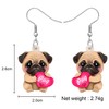 DALANE Valentine's Day Gifts Acrylic Pug Dog Earrings Dangle Drop