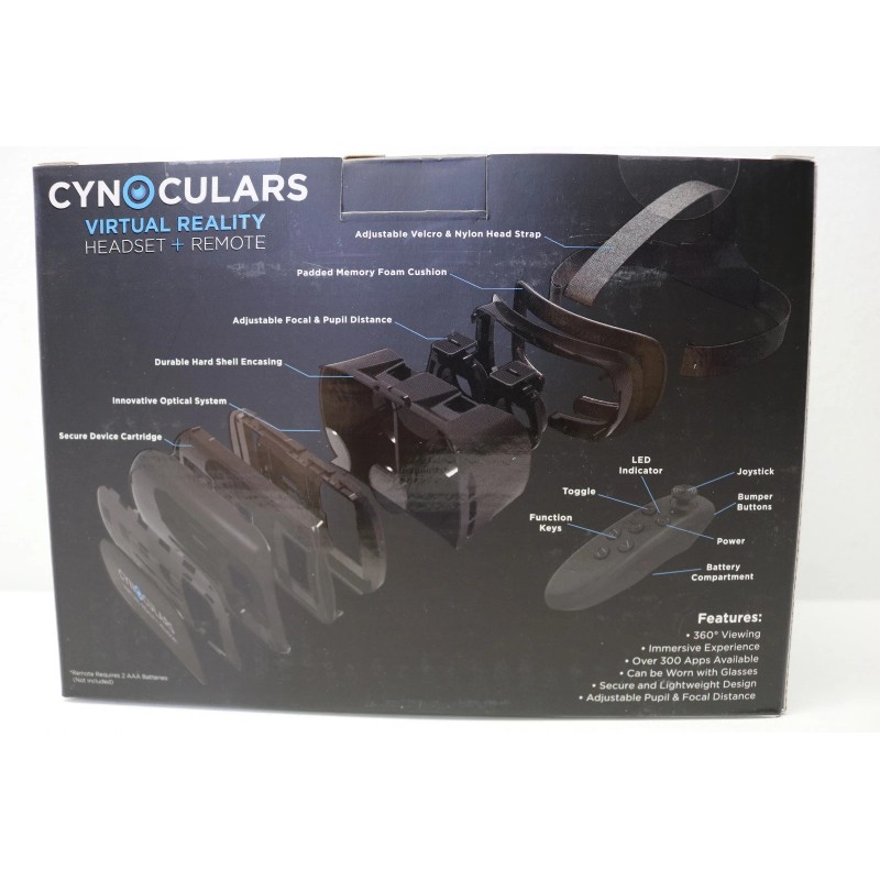 Hype Virtual Reality VR 3D Glasses Headset w/ Wireless Gaming