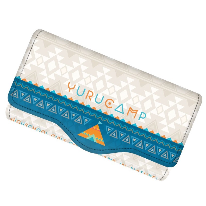 Yurucamp △ Key Case, Made in Japan, 4 Layers, Leather,