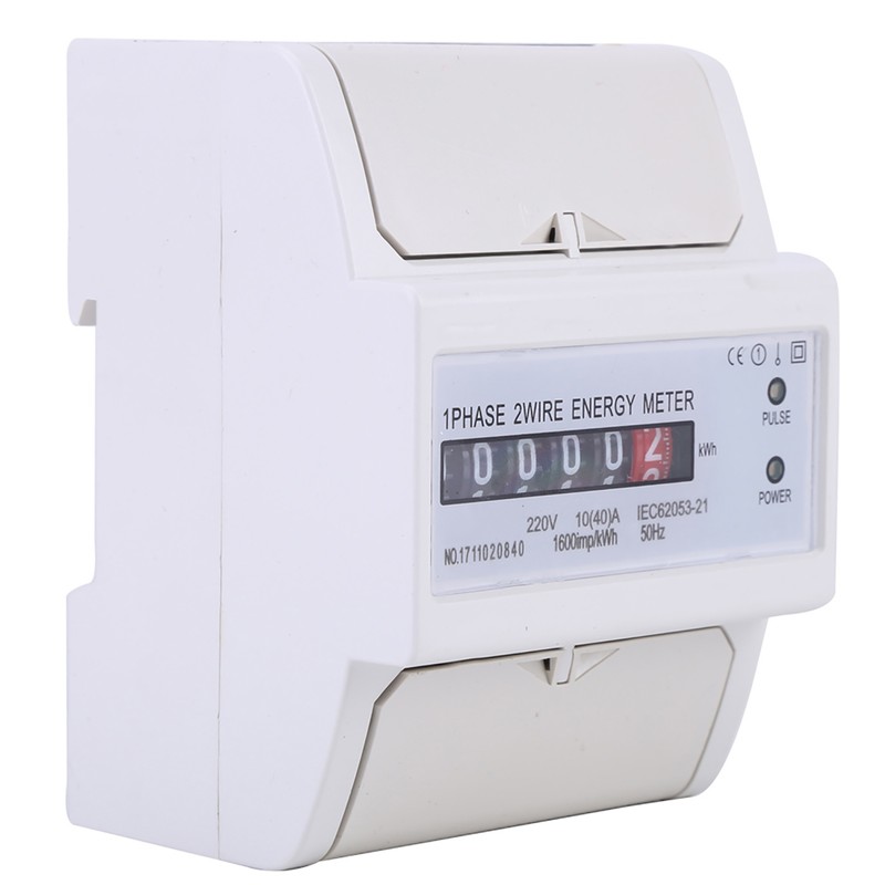 1 Phase 2 Wire DIN Rail Electronic Energy KWh Meter