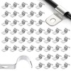 100 PCS 1/4 Outdoor Cable Clips with One-Hole, Stainless Steel