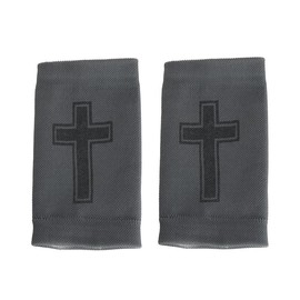 Elite Athletic Gear Faith Cross Grey Wrist Support Sleeves - SIZE: ADULT