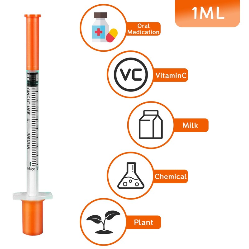 QILUCKY 24 pack 1ml dispensing measuring tool with 31G (8mm
