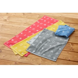 Kosugizen Face Towel, Alphabet, 13.4 x 31.5 inches (34 x 80 cm), Set of 4 Colors