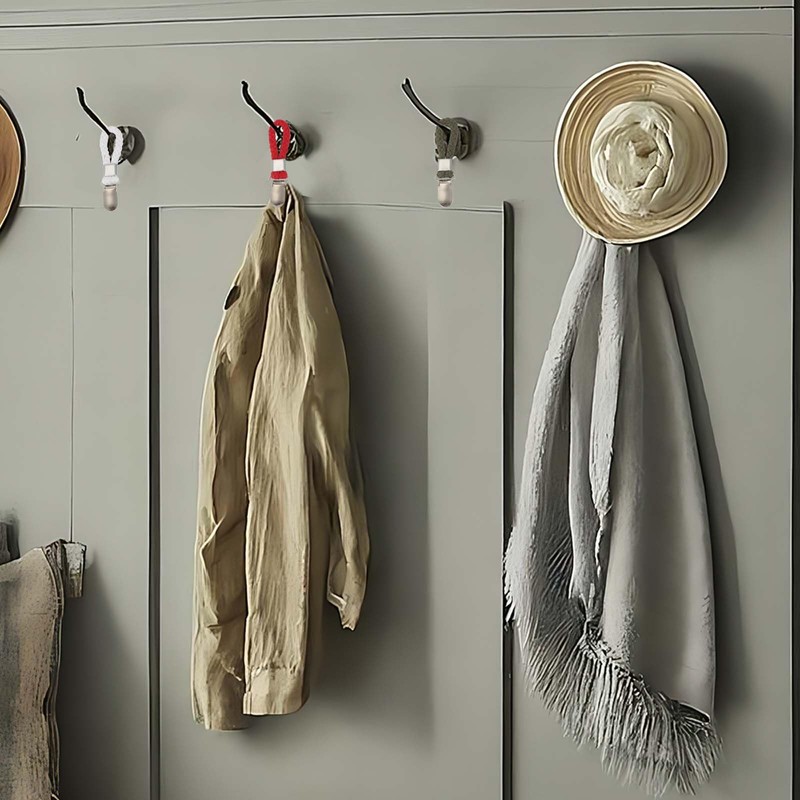 sourcing map 4 Pcs Tea Towel Clips with Cotton Loop