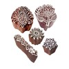 Royal Kraft Intricate Motif Leaf and Floral Wood Stamps for
