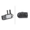HELLA 6PP 009 409-231 Sensor, exhaust pressure - 3-pin connector