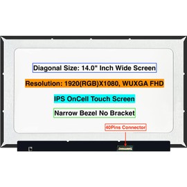 EM EMAJOR TECH New Screen Replacement for Lenovo ThinkPad P14S Gen 1 Gen 2 14.0 Touch + Digitizer Oncell FHD Full-HD IPS Touchscreen LCD LED Display Panel with Set of Tape and Tools