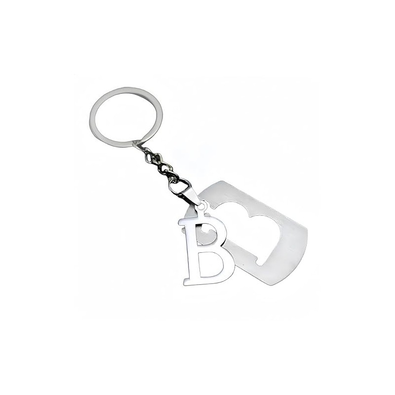 Bkinpid Initial Letter Keychain Letter Keychain for Car Bag Keychain