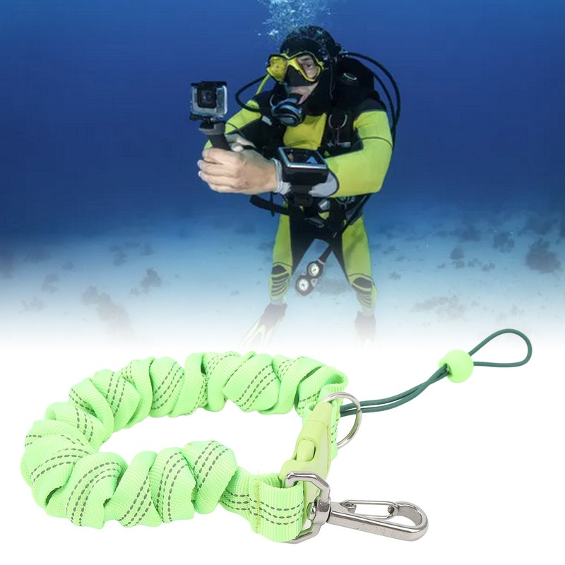 Diving Camera Lanyard Stainless Steel Spring Coiled Lanyard Diving Coil