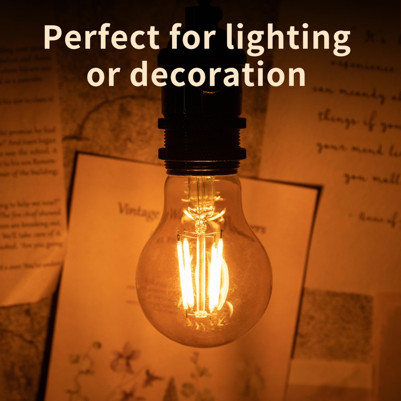 12Pack 2200k Led Light Bulb, Vintage A19 Edison Bulbs, Dimmable
