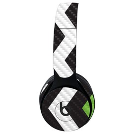 MightySkins Carbon Fiber Skin for Beats Solo Pro Wireless Headphones - Lime Chevron | Protective, Durable Textured Carbon Fiber Finish | Easy to Apply, Remove, and Change Styles | Made in The USA