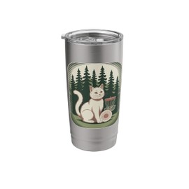 Kawaii Feline Cat Frisbee Golf Vintage Disc Golf Stainless Steel Insulated Tumbler
