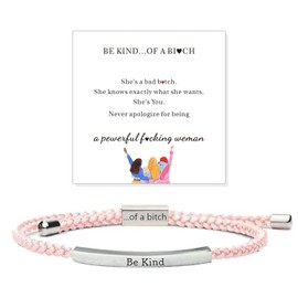 Dont Let The Hard Days Win Bracelet Be Kind of a B Bracelets Let Them Bracelet Remember Who the F You Are Bracelets Adjustable Inspirational Gifts for Women Jewelry Gifts