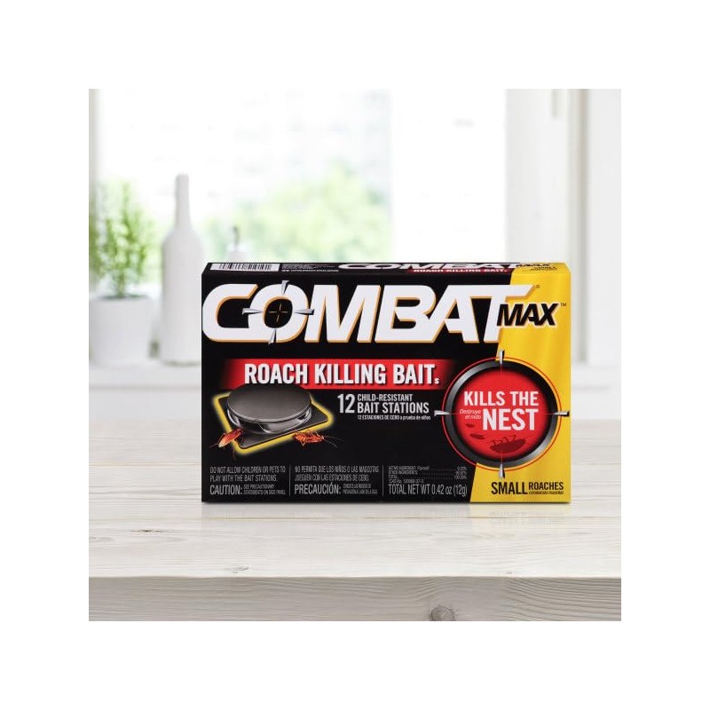 Combat 51910 Small Roach Bait, 12 Per Pack