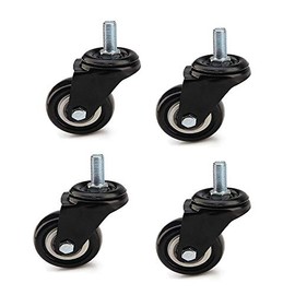 4 Castors for Furniture Transport Castors Set Castors Heavy Duty Castors for Pallet Furniture Castors 40 mm 1.5 Inch M8 Screws Swivel Castors