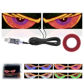2Pcs Ojos Led para Carro, Ojos para Camion Trailer, Luz de Señal Ambiental, Ojos para Parabrisas de Trailer, Inteligente, Dinámico para Coches, Fiesta