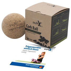 softX® Cork ball 90, diameter approx. 9 cm, handmade in Germany, hard, abrasion-resistant, fascia