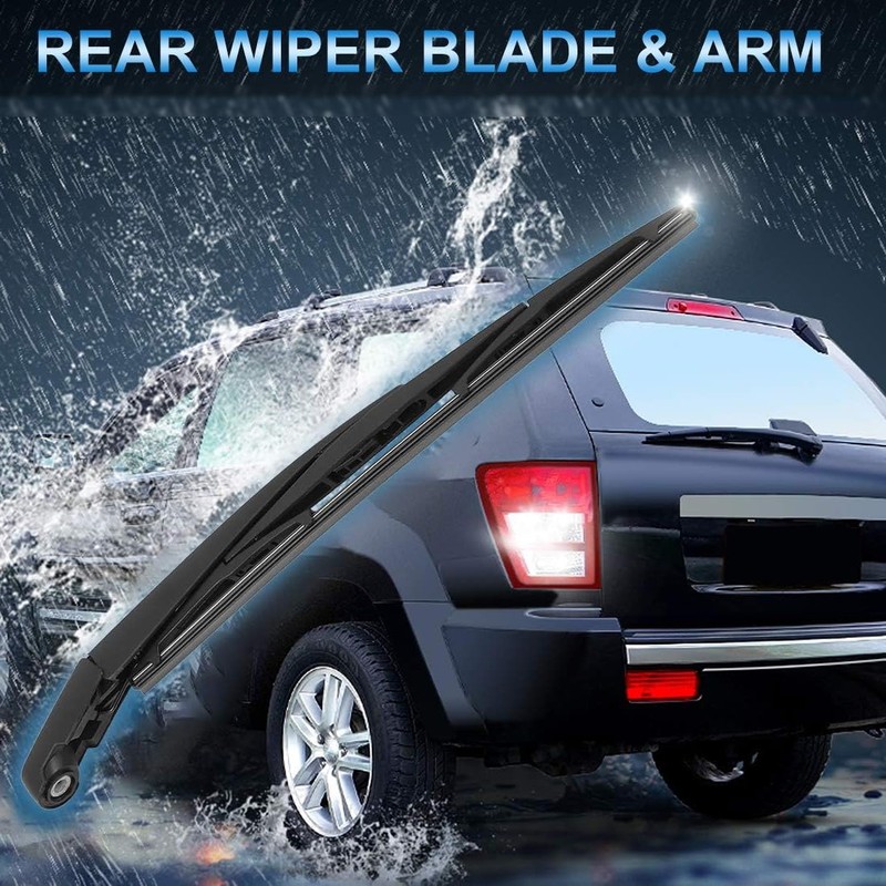 MACHSWON Car Rear Windshield Wiper Blade Arm Set 355mm 14in