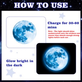 531Pcs Glow in The Dark Stars and Planet Wall Stickers,Galaxy Astronaut Rocket Spacecraft Alien Decoration,Planet Wall Decals,Bright Solar System Wall Stickers for Kids, lanets Spaceship Stars Blue