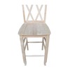 International Concepts 29-Inch Double X Stool, Unfinished