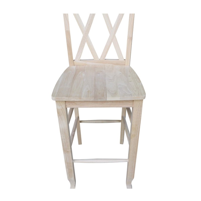 International Concepts 29-Inch Double X Stool, Unfinished
