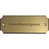 Rectangular Brass Sign with Engraving