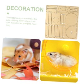 Kisangel 2pcs Wooden Hamster House Hideout Chair Assembly Pet Nest Safe Wooden Toys for Hamster Comfortable Hanging Nest for Animals