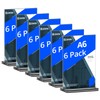 QWORK® Pack of 6 A6 Acrylic Table Stands with Solid