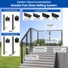 [Patent]Muzata 1Pack 36"x2"x2" Black Glass Railing Post for Level or
