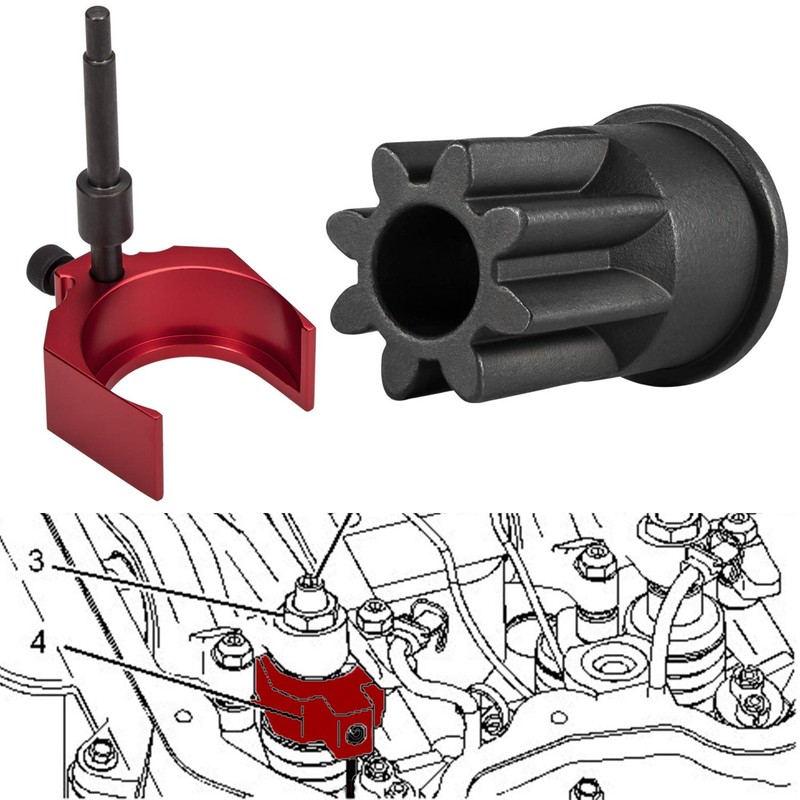9U-7227 Injector Height Adjustment Gauge Tool & J-38587-A Engine Barring