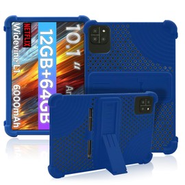 Case for Callsky-Tab Ctab/Cpad 10 Tablet 10.1inch,NOUKAJU Tablet Protection Case(with Pen),Adjustable Bracket,Soft Silicone,Silicone Protection Cover for Callsky-Tab 10(Blue)