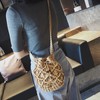 Women Small Crochet Crossbody Bag Hand Woven Drawstring Shoulder Beach