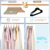 UNEED Black Velvet Hangers with Golden Hooks, 36 Pack -