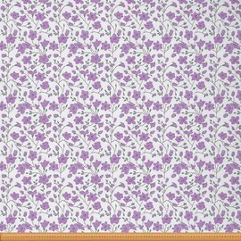 Purple Floral Fabric by The Yard, Retro Flower Upholstery Fabric, Spring Farmhouse Decor Fabric, Rustic Leaves Waterproof Outdoor Fabric, DIY Art Upholstery and Home Accents, Purple Green, 1 Yard