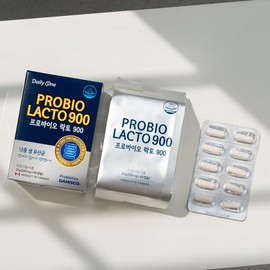 Daily One 데일리원 프로바이오락토 900 유산균 보장균 100억 CFU 550mg X 60캡슐 2통 Daily One Probiolacto 900 Probiotic Guaranteed 10 Billion CFU 550mg X 60 Capsules 2 Bottles