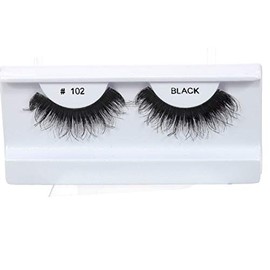100 Pairs 100% Human Hair False Eyelashes Natural Black # 102