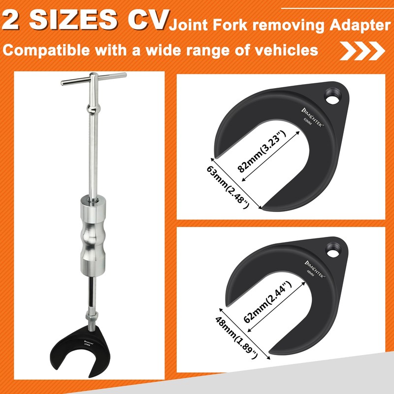 limontek Inner CV Axle Puller Tool with Slide Hammer, 63mm