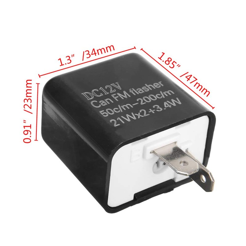 ETOPARS Flasher Relay 12 V 2 Pin Adjustable Indicator Relay