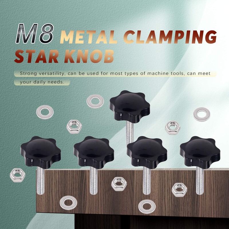 Swpeet 60Pcs M4 x 30 Hex Shaped Male Thread Metal