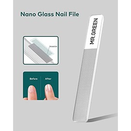 MR.GREEN Glass Nail Shiner ，Upgrade Nano Glass Nail Files &Nail Buffers Polisher Professional Crystal Manicure Tools Kit for Natural Nail