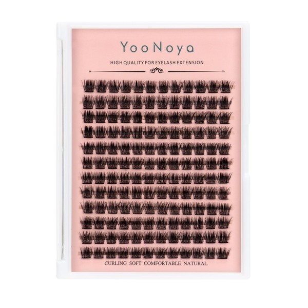 YOONOYA Wispy Cluster Lashes 144 Pcs 10mm Natural Individual Eyelashes