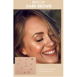 DekRion Freckle Pen, Long-Lasting Quick-Dry Pencil Natural Lifelike Water-proof Freckle Makeup Easy Like-real Makeup Pen (Dark Brown)