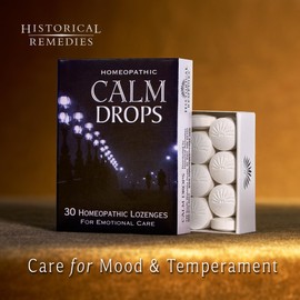 Historical Remedies Calm Drops Homeopathic Lozenges (6 Pack)| Natural Care for Emotional Relief, Vegan & Gluten-Free Organic Vanilla Flavor Drops to Promote Relaxation and a Sense of Calm