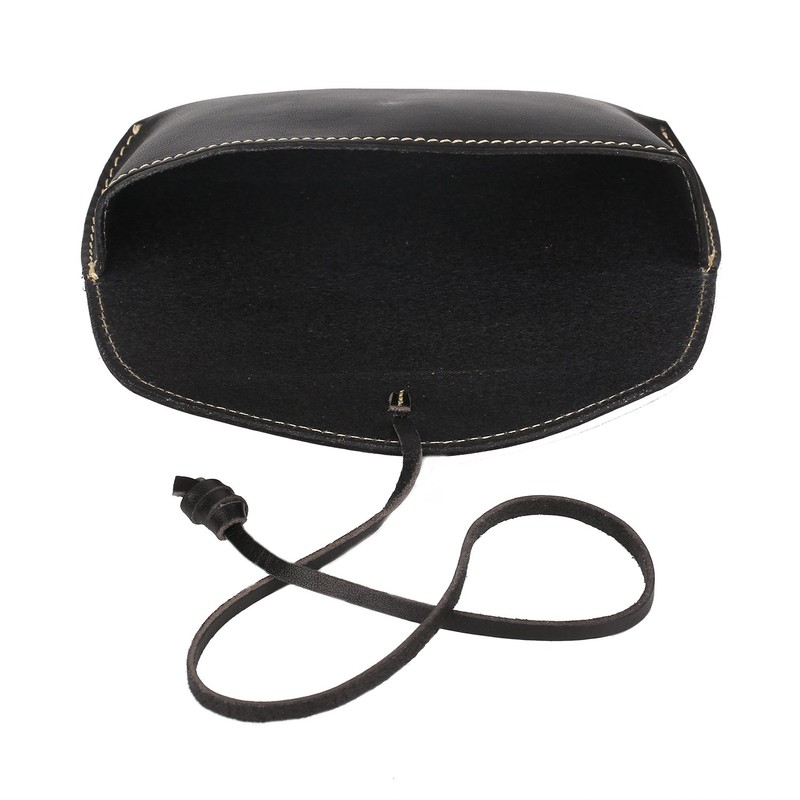 ZLYC Unisex Handmade Leather Collection Hard Eyeglass Case Sunglasses Holder