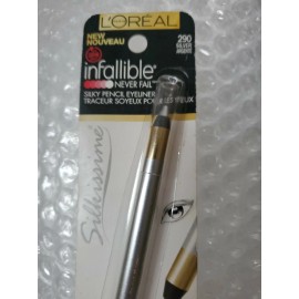 L'Oreal Paris Infallible Never Fail Eyeliner 290 Silver 0.03 oz